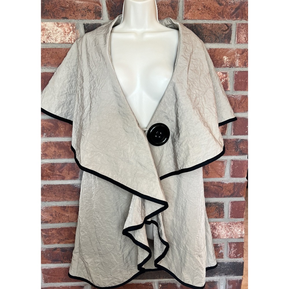 Anthropologie Luii Cape Top Cardigan Tan Size M Lagenlook